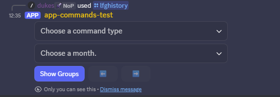 LFG History initial message